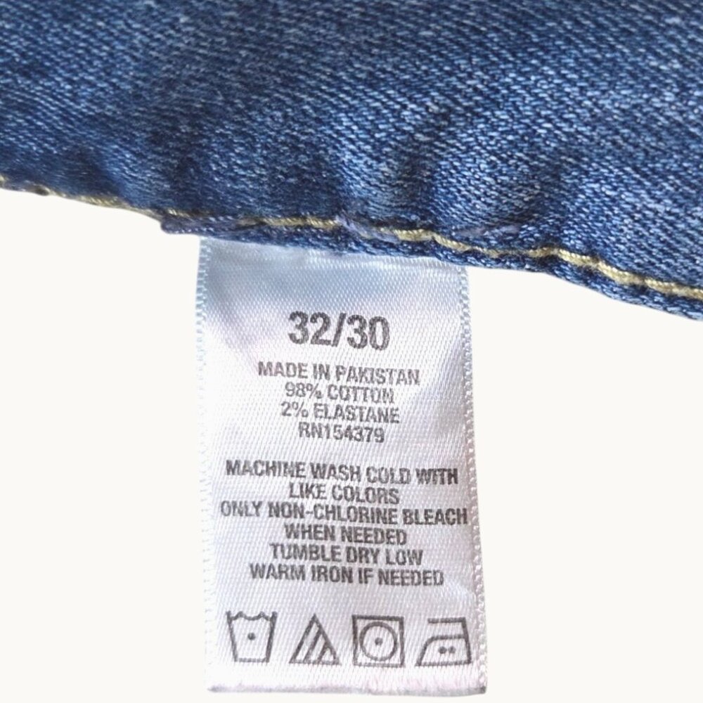 Aeropostale Blue Ripped Knee Distressed Denim Light Wash Skinny Jeans Size 32x30 - Picture 7 of 7